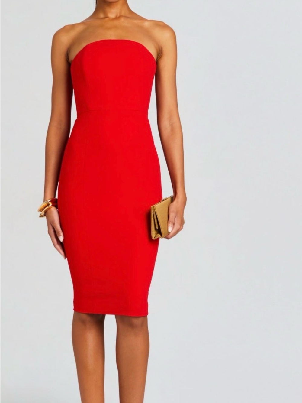 Likely Strapless Red Sheath Dress